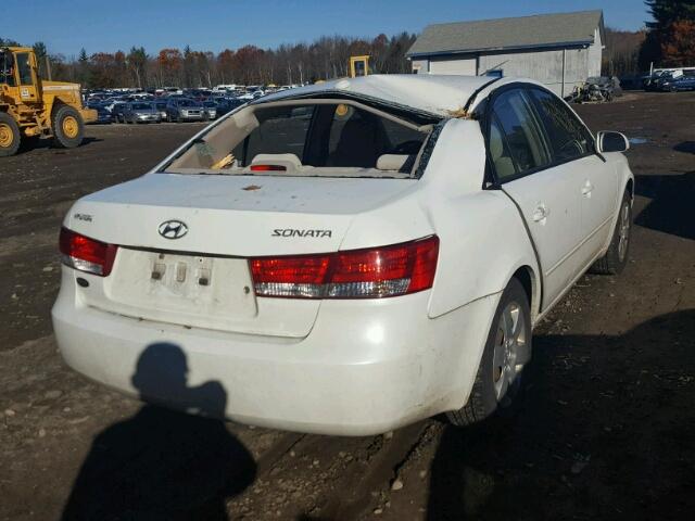 5NPET46C07H265455 - 2007 HYUNDAI SONATA GLS WHITE photo 4