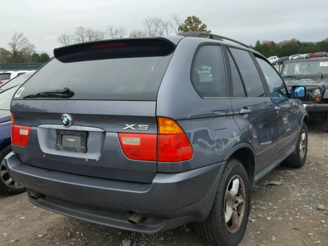 5UXFA53582LP44568 - 2002 BMW X5 3.0I GRAY photo 4