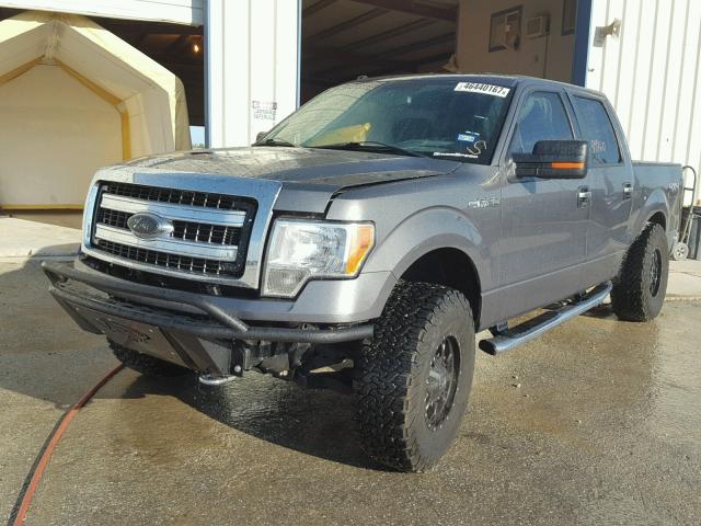 1FTFW1ET8DKF71232 - 2013 FORD F150 SUPER GRAY photo 2