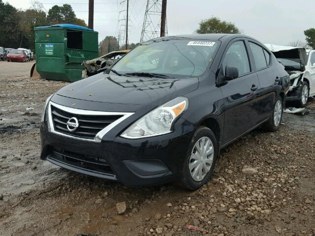 3N1CN7AP7FL827723 - 2015 NISSAN VERSA S BLACK photo 2