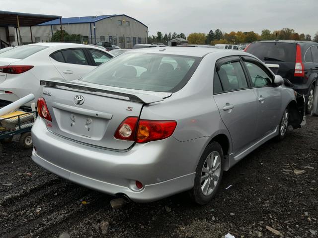 2T1BU40E59C159342 - 2009 TOYOTA COROLLA BA SILVER photo 4