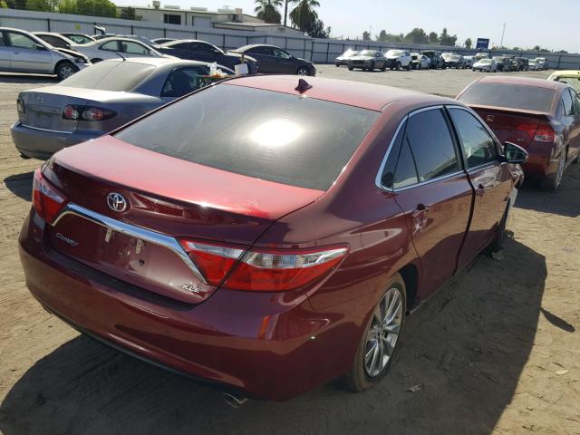 4T1BK1FK7HU578985 - 2017 TOYOTA CAMRY XSE RED photo 4