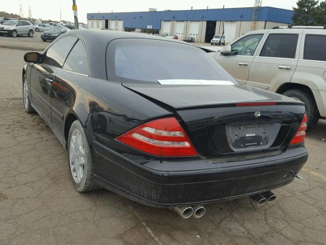 WDBPJ75J92A028459 - 2002 MERCEDES-BENZ CL 500 BLACK photo 3