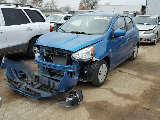 ML32A3HJ5HH007952 - 2017 MITSUBISHI MIRAGE ES BLUE photo 2