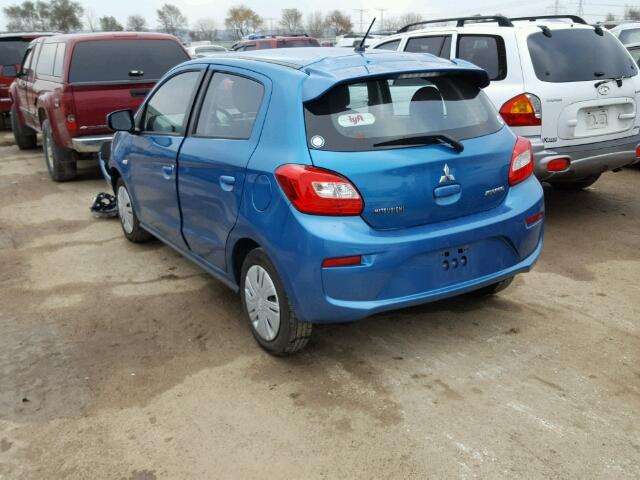 ML32A3HJ5HH007952 - 2017 MITSUBISHI MIRAGE ES BLUE photo 3