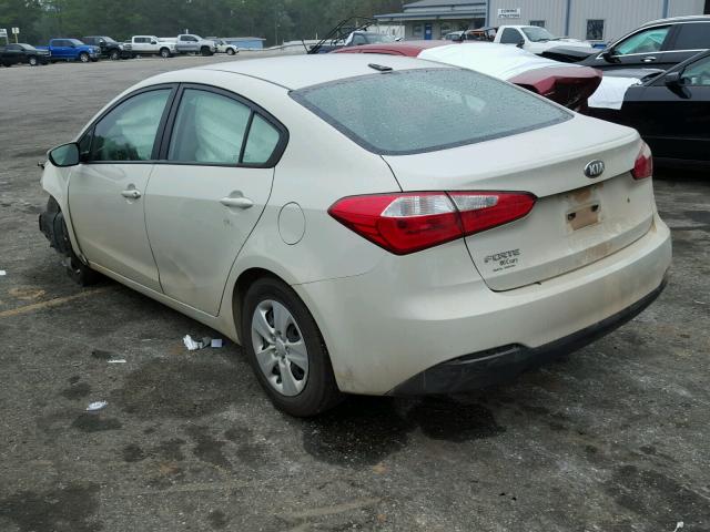 KNAFK4A66F5259728 - 2015 KIA FORTE LX BEIGE photo 3