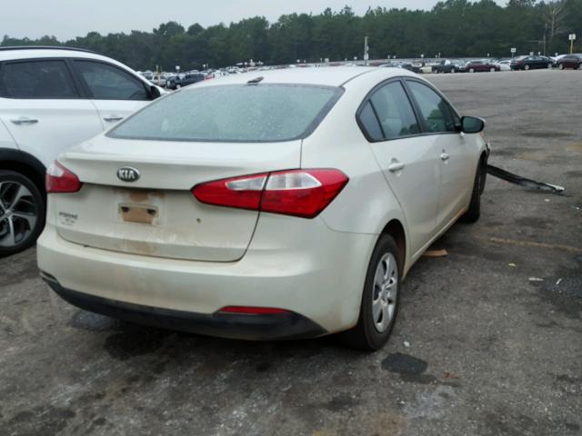 KNAFK4A66F5259728 - 2015 KIA FORTE LX BEIGE photo 4