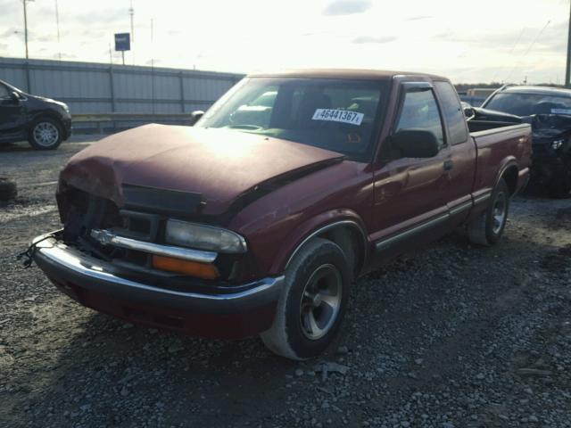 1GCCS19WXY8181724 - 2000 CHEVROLET S TRUCK MAROON photo 2