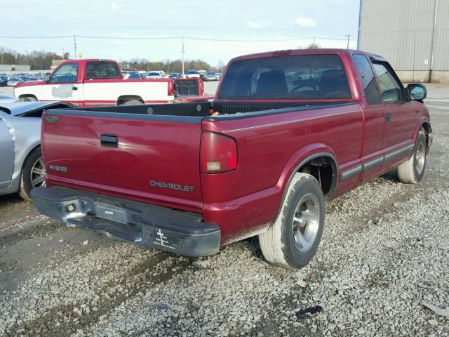 1GCCS19WXY8181724 - 2000 CHEVROLET S TRUCK MAROON photo 4