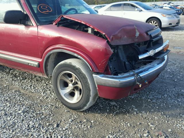 1GCCS19WXY8181724 - 2000 CHEVROLET S TRUCK MAROON photo 9