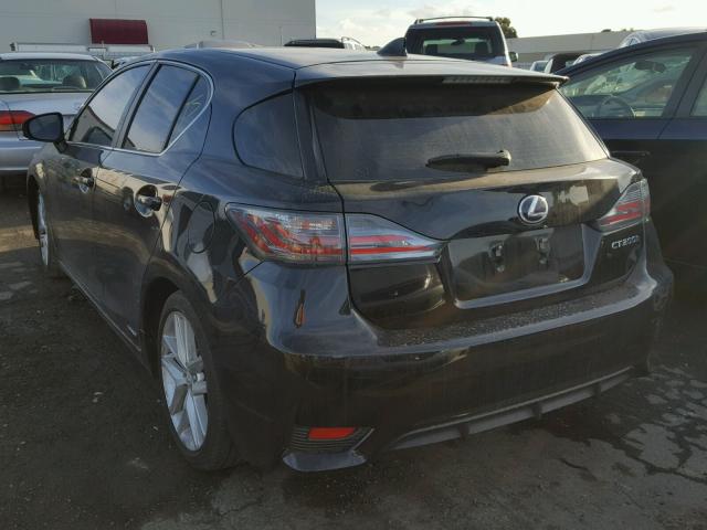 JTHKD5BH0F2219985 - 2015 LEXUS CT 200 BLACK photo 3