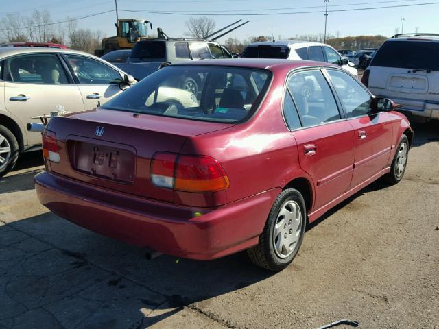 1HGEJ6577VL027781 - 1997 HONDA CIVIC RED photo 4