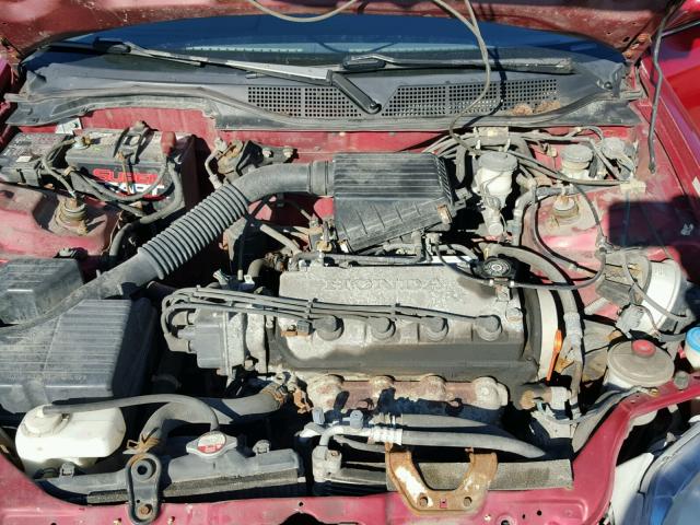 1HGEJ6577VL027781 - 1997 HONDA CIVIC RED photo 7