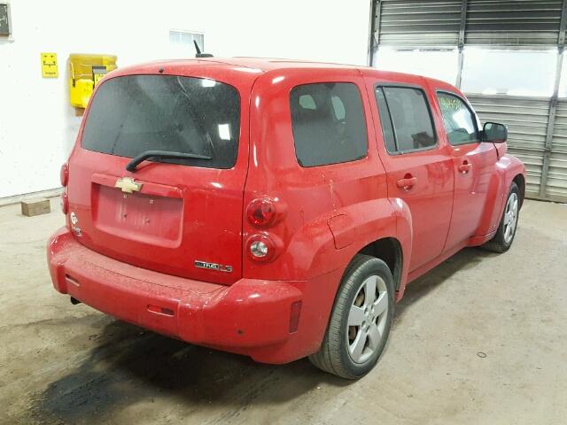 3GNCA13B79S524305 - 2009 CHEVROLET HHR LS Rojo foto 4