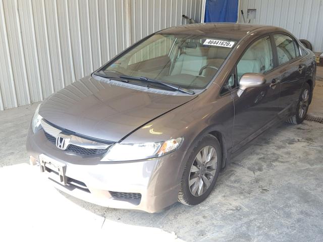 19XFA16939E007421 - 2009 HONDA CIVIC EXL ყავისფერი ფოტო 2