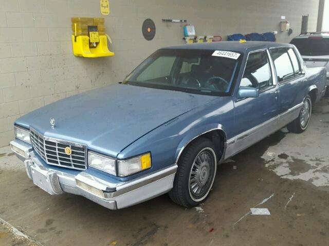 1G6CD53B8P4254606 - 1993 CADILLAC DEVILLE BLUE photo 2