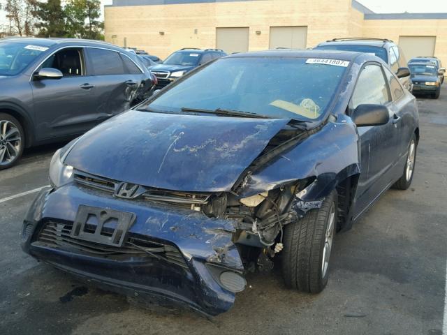 2HGFG12867H578853 - 2007 HONDA CIVIC EX ლურჯი ფოტო 2