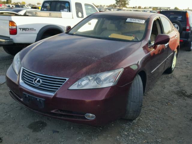 JTHBJ46G272091285 - 2007 LEXUS ES 350 BURGUNDY photo 2