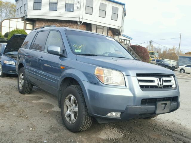 2HKYF184X7H513686 - 2007 HONDA PILOT EX BLUE photo 1