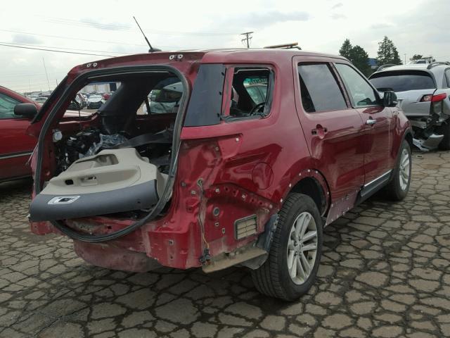 1FM5K7D87EGC00294 - 2014 FORD EXPLORER X RED photo 4