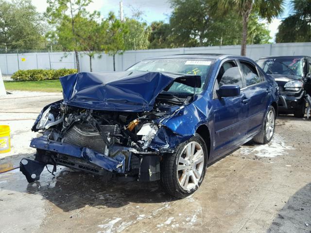 3FAHP08187R265731 - 2007 FORD FUSION SEL BLUE photo 2