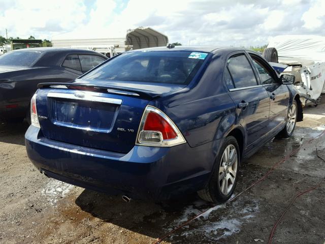 3FAHP08187R265731 - 2007 FORD FUSION SEL BLUE photo 4