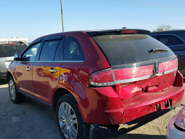 2LMDJ8JCXABJ31930 - 2010 LINCOLN MKX BURGUNDY photo 3