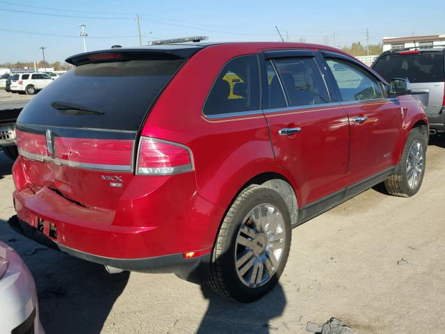 2LMDJ8JCXABJ31930 - 2010 LINCOLN MKX BURGUNDY photo 4