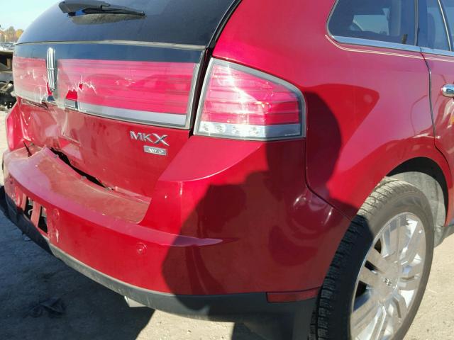 2LMDJ8JCXABJ31930 - 2010 LINCOLN MKX BURGUNDY photo 9