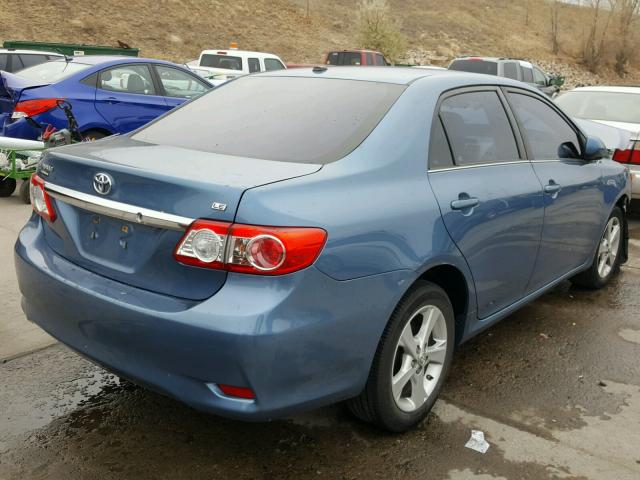 5YFBU4EE9DP101445 - 2013 TOYOTA COROLLA BA BLUE photo 4