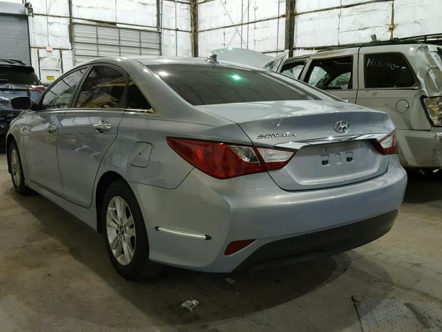 5NPEB4AC9EH842622 - 2014 HYUNDAI SONATA GLS BLUE photo 3