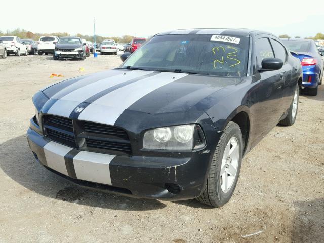 2B3KA43D49H518473 - 2009 DODGE CHARGER BLACK photo 2