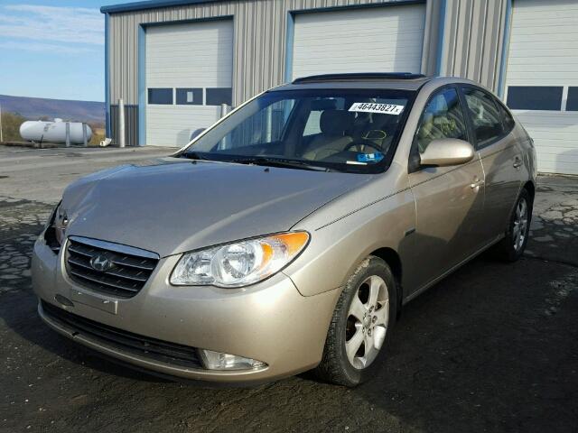 KMHDU46DX7U179086 - 2007 HYUNDAI ELANTRA GL GOLD photo 2