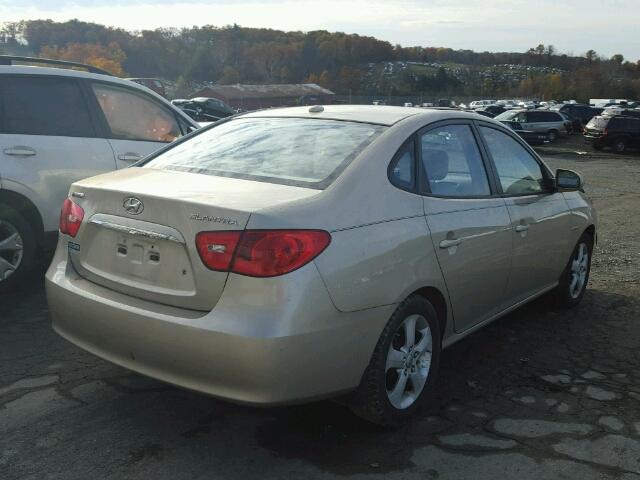 KMHDU46DX7U179086 - 2007 HYUNDAI ELANTRA GL GOLD photo 4