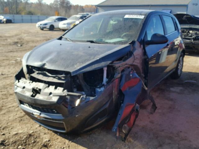 1G1JC6SH2F4112133 - 2015 CHEVROLET SONIC LT BLACK photo 2