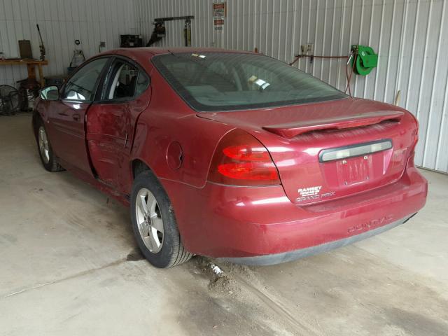 2G2WP552961135606 - 2006 PONTIAC GRAND PRIX RED photo 3