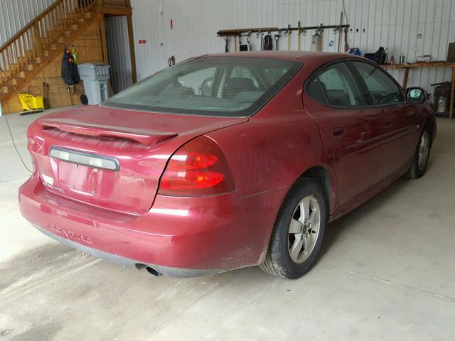 2G2WP552961135606 - 2006 PONTIAC GRAND PRIX RED photo 4