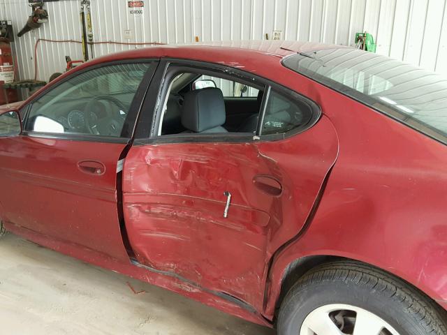 2G2WP552961135606 - 2006 PONTIAC GRAND PRIX RED photo 9