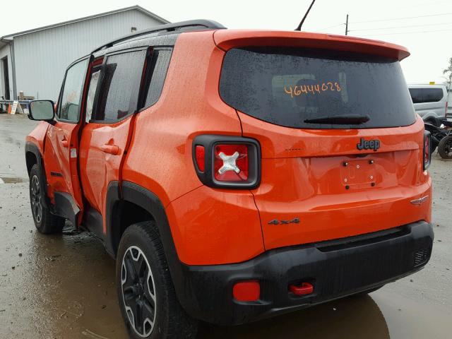 ZACCJBCB3HPE56731 - 2017 JEEP RENEGADE T ORANGE photo 3