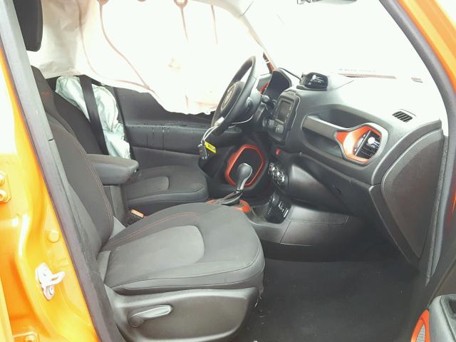 ZACCJBCB3HPE56731 - 2017 JEEP RENEGADE T ORANGE photo 5