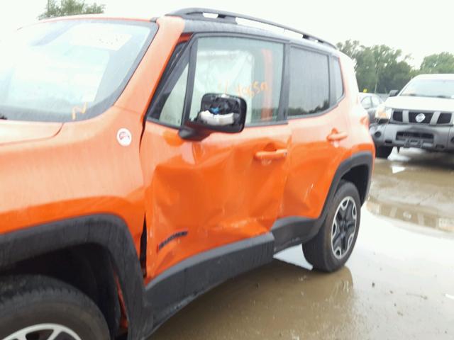 ZACCJBCB3HPE56731 - 2017 JEEP RENEGADE T ORANGE photo 9