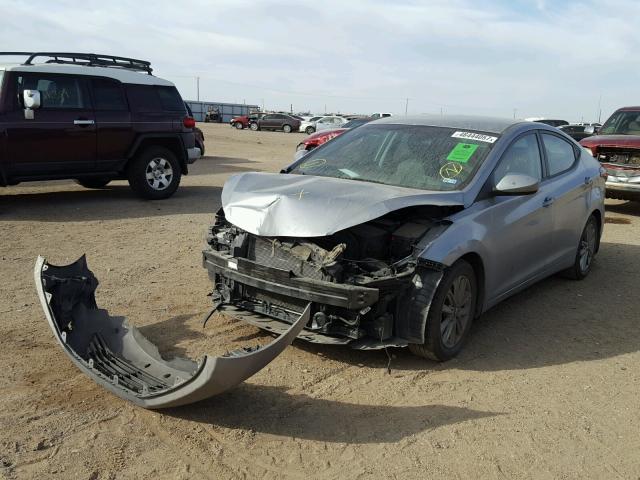 5NPDH4AE9FH576693 - 2015 HYUNDAI ELANTRA SE GRAY photo 2