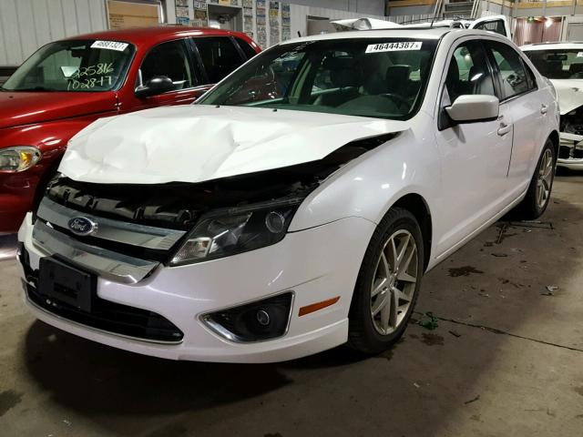 3FAHP0JG5AR288602 - 2010 FORD FUSION SEL WHITE photo 2