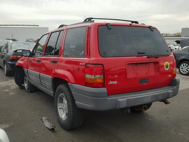 1J4GZ58Y5WC228413 - 1998 JEEP GRAND CHER RED photo 3