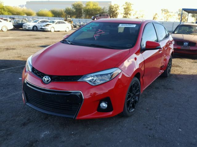 2T1BURHE3GC517973 - 2016 TOYOTA COROLLA L RED photo 2