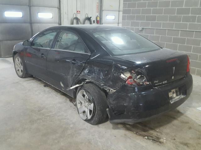 1G2ZG57B584119243 - 2008 PONTIAC G6 BASE BLACK photo 3