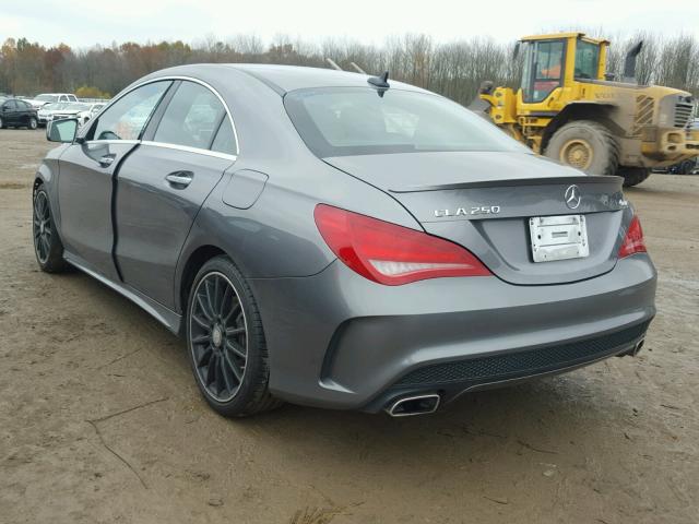 WDDSJ4GB9FN239116 - 2015 MERCEDES-BENZ CLA 250 4M GRAY photo 3