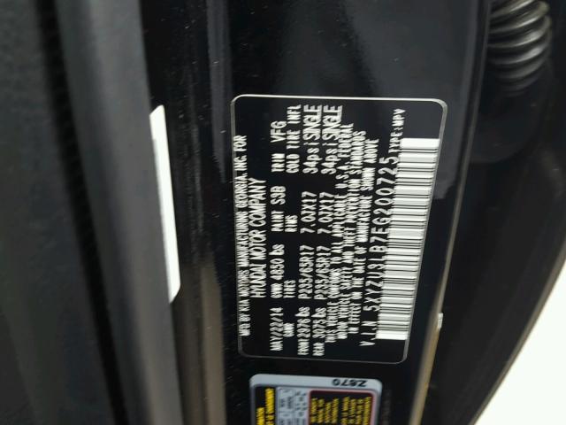 5XYZU3LB7EG200725 - 2014 HYUNDAI SANTA FE S 黑色 照片 10