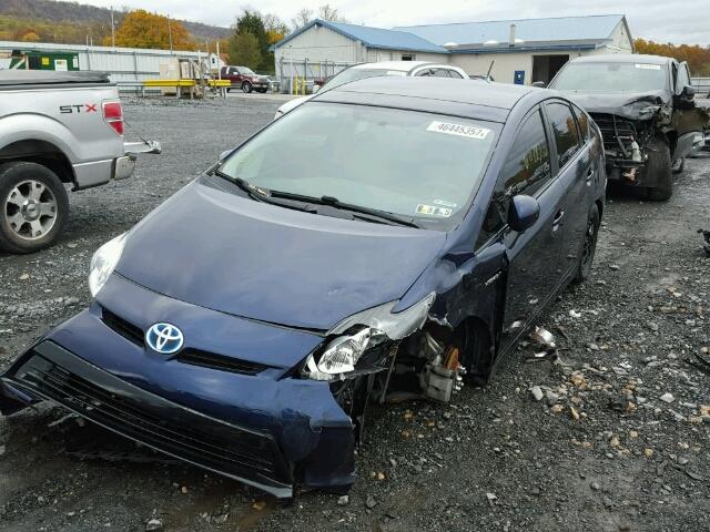 JTDKN3DU9D1680506 - 2013 TOYOTA PRIUS BLUE photo 2