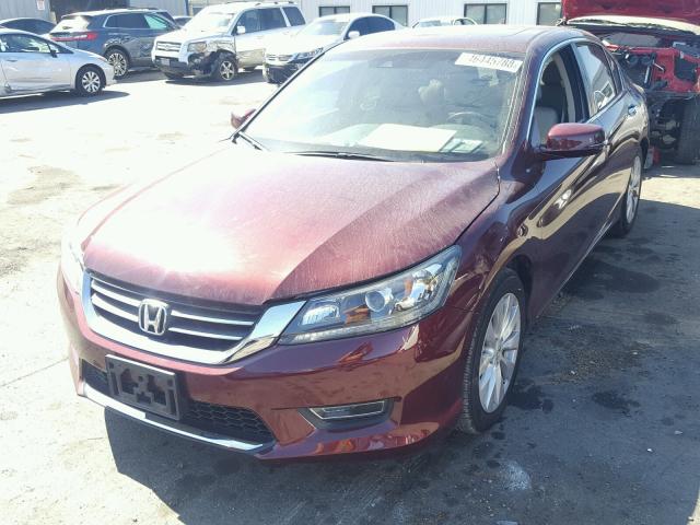 1HGCR2F86DA039284 - 2013 HONDA ACCORD EXL BURGUNDY photo 2